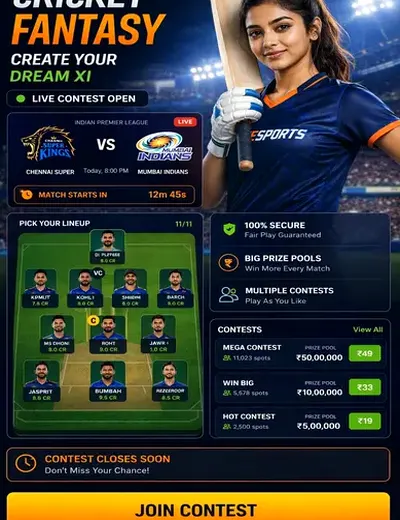 Fbd (faridabad) fantasy cricket & matchday visual 3